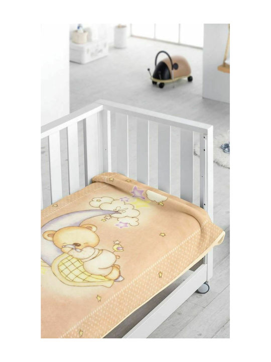 Piel SA Κουβέρτα Κούνιας 6375 Sleepy Bear 110x140εκ.