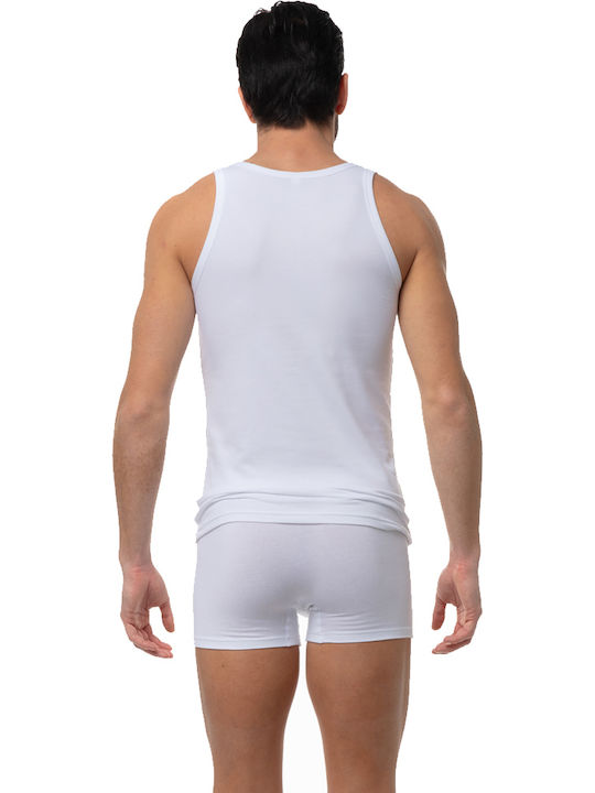90-12014 Men's Sleeveless Undershirts White 2Pack