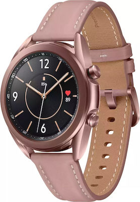 Samsung Galaxy Watch3 Stainless Steel 41mm Waterproof with Heart Rate Monitor (Mystic Bronze)