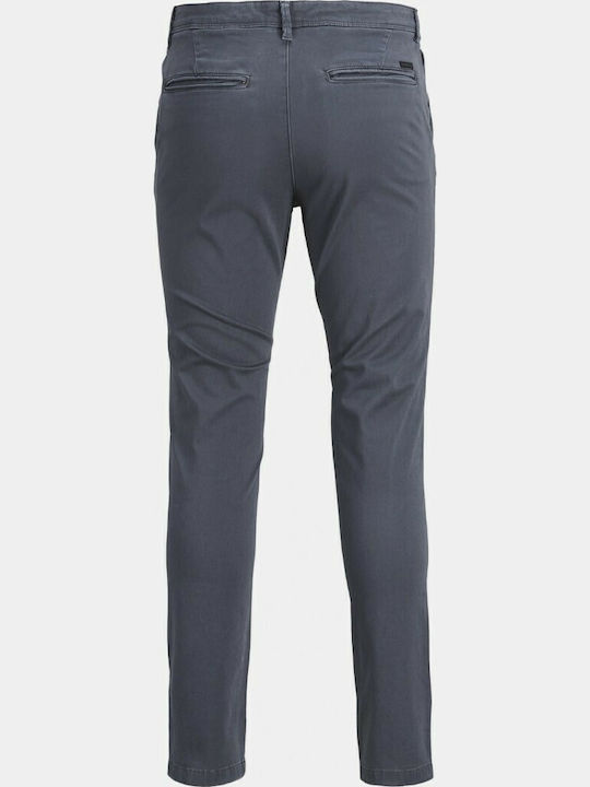 Chino Elastic Trousers in Slim Fit Asphalt
