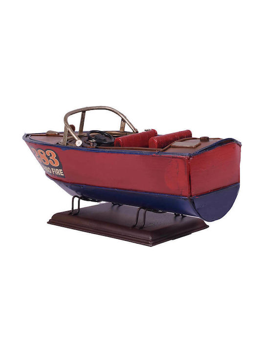 SP Souliotis Vintage Metallic Miniature Ship 24x10x10cm