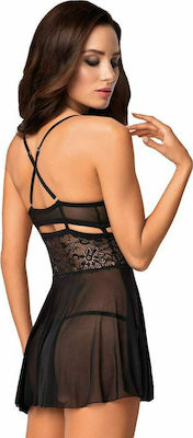 Obsessive Cute Babydoll & Thong Black