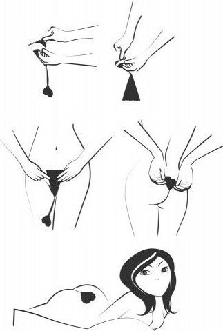 Cottelli Collection Adhesive Invisible G-String Женски С-стринг Black