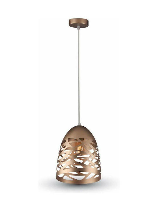 V-TAC Pendant Light Gold Grid with Socket E27 27x20x130cm