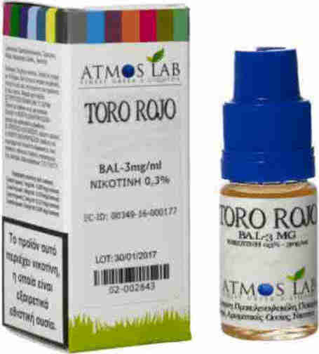 Atmoslab Fertige Nachfüllflüssigkeit Toro Rojo mit Getränk-Kaffee Geschmack 6mg 10ml