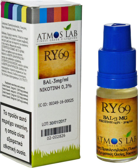 Atmoslab Lichid de Reumplere Gata Ry69 cu Aromă de Fumat 6mg 10ml