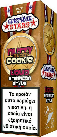American Stars Έτοιμο Υγρό Αναπλήρωσης Nutty Buddy Cookie 3mg 10ml