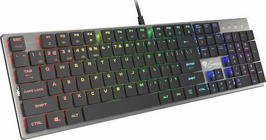 Genesis Thor 420 RGB Gaming Mechanical Keyboard with Custom Blue switches and RGB lighting (English US) Gray