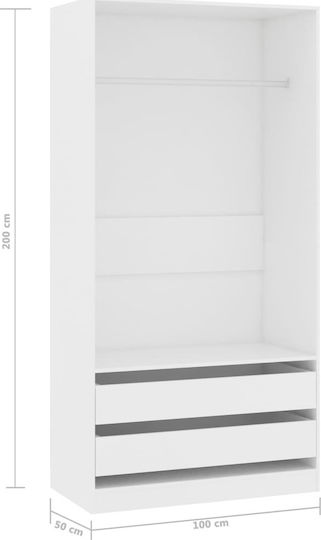 Eingangsmöbel mit Garderobe & Schuhschrank 100x50x200cm