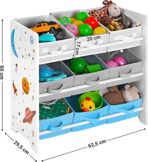 Kids Floor Shelving Unit Multicolour 62.5x29.5x60cm