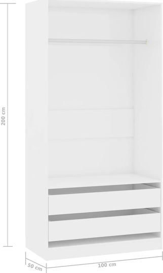 Entry Furniture with Hanger & Shoe Rack 100x50x200cm