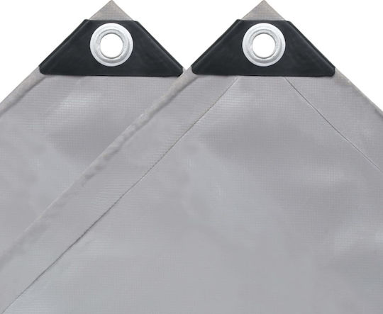 vidaXL Waterproof Tarpaulin 650gr/m² 4x6m. Heavy Duty Gray