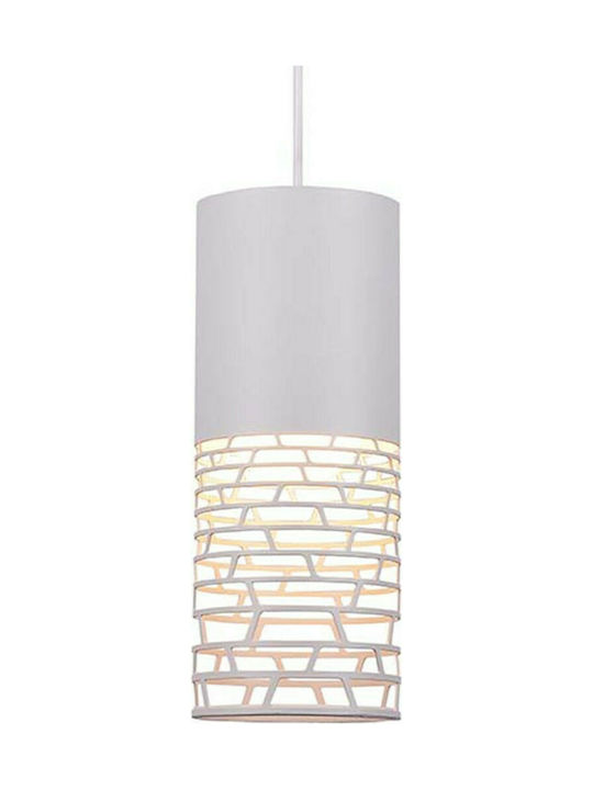 Viokef Feretti Pendant Light White Bell with Socket E27 12x120cm