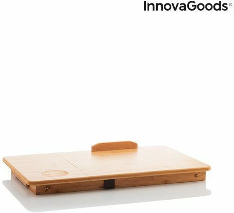 InnovaGoods Lapwood Table for Laptop Brown