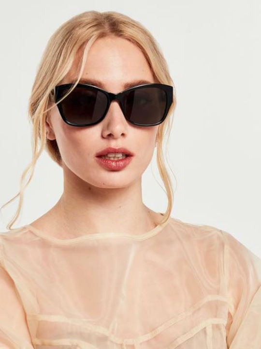 Hawkers Bhanu Women's Sunglasses with Black Plastic Frame and Black Lens HBHA20BBX0