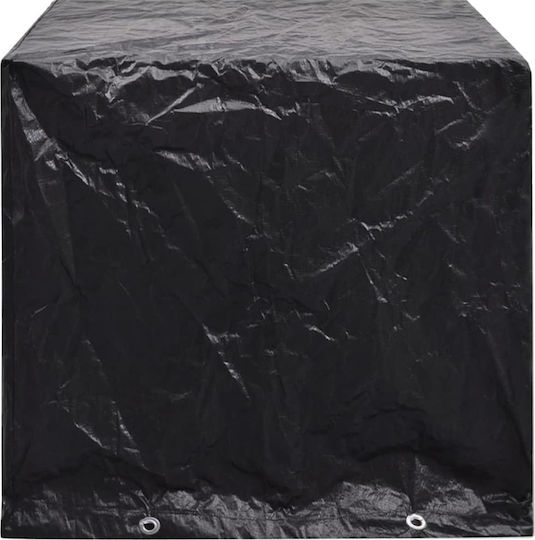 vidaXL Waterproof Dining Table Cover Black 112x112x98cm