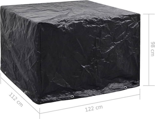 vidaXL Waterproof Dining Table Cover Black 112x112x98cm 2pcs