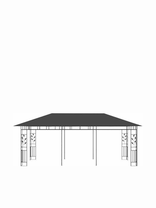 vidaXL Gazebo Garten Charcoal 6x3m