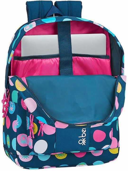 Benetton Navy School Bag Backpack Elementary, Elementary in Blue color