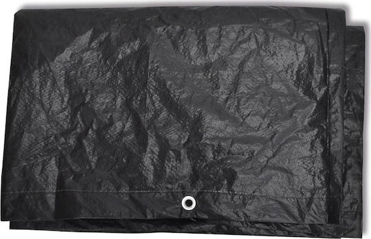 vidaXL Waterproof Dining Table Cover 250x210x90cm in Black Colour 2 Pieces