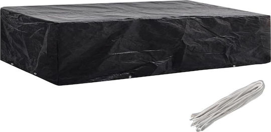 vidaXL Waterproof Chaise Lounge Cover Black 218x77x55cm 2pcs