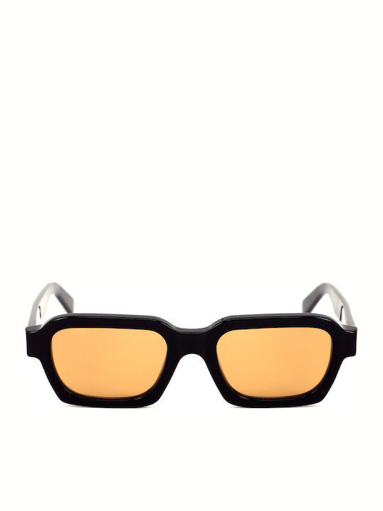 Retrosuperfuture Caro Sunglasses Μαύρα with Acetate Frame & Brown Lens