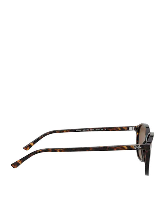 Ray Ban Leonard Unisex Sunglasses with Brown Tartaruga Plastic Frame and Brown Polarized Lens RB2193 902/57