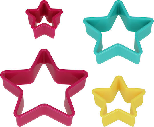 Metaltex Plastic Star-Shaped Cookie Cutter 4pcs