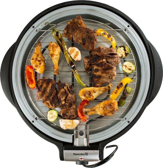Hausberg HB 540 With Legs Electric Grill Grill 1600W with Lid and Adjustable Thermostat 34cmx34cmcm