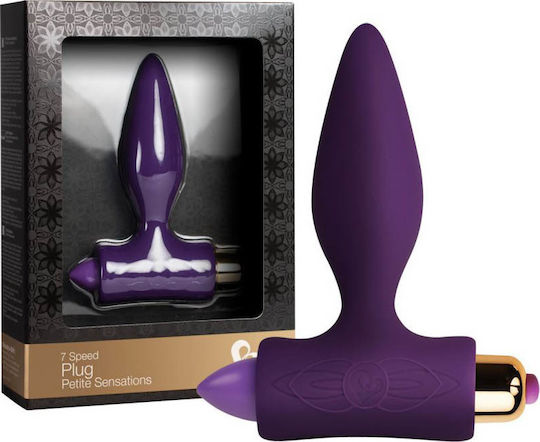 Rocks Off Petite Sensations Plug Dop Anal cu vibrație Violet 7cm