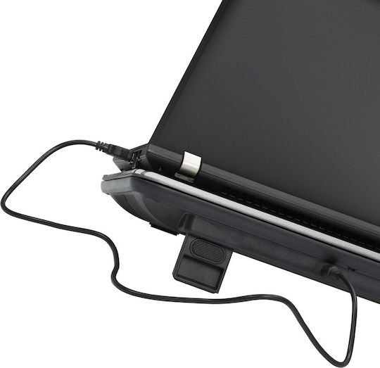 Rivacase Cooling Pad για Laptop έως 15.6" με 2 Ανεμιστήρες Ασημί (5555)