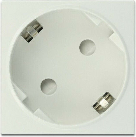 DeLock Μονή Χωνευτή Πρίζα Ρεύματος 45x45mm 10τμχ Λευκή 10τμχ