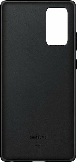 Samsung Leather Cover Back Cover Δερμάτινο Μαύρο (Galaxy Note 20)