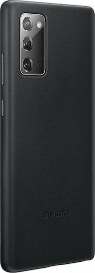 Samsung Leather Cover Back Cover Δερμάτινο Μαύρο (Galaxy Note 20)