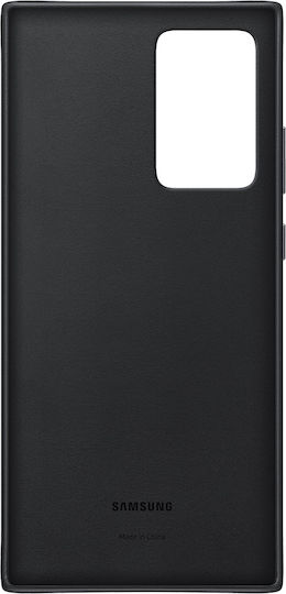Samsung Leather Cover Umschlag Rückseite Leder Schwarz (Galaxy Note 20 Ultra)
