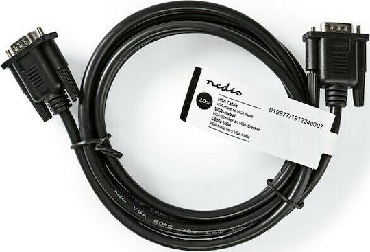 Nedis Кабел VGA мъжки - VGA мъжки Черен 2м (CCGT59000BK20)
