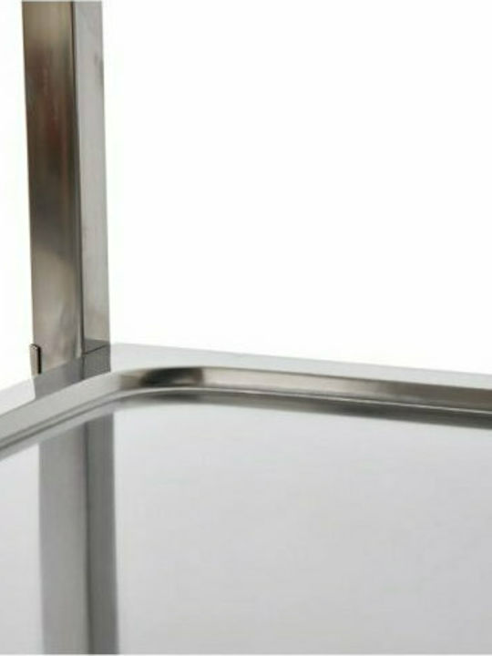 HomCom HomCom Metal Wine Rack with Wheels Silver 85x45x90cm