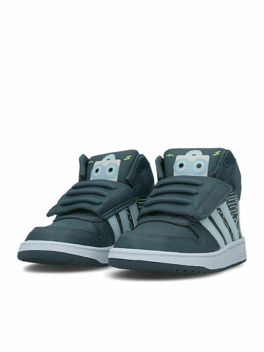 Hoops Hoops Mid 2.0 K Kids Sports Shoes Basketball with Hoop & Loop Closure Legacy Blue / Sky Tint / Tactile Blue