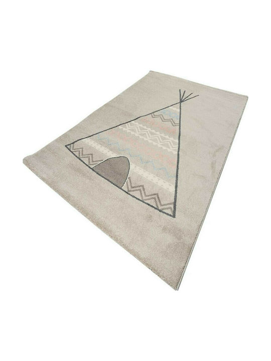 Kids Synthetic Rug Star 4336 160x230cm Beige Multy