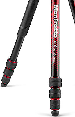 Manfrotto BeFree Advanced Aluminum Travel Photography Tripod Red