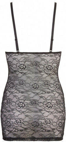 Cottelli Collection Lace Babydoll with Zip Black