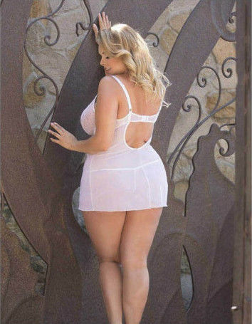 Softline Plus Size Laura Sexy Set mit Robe White