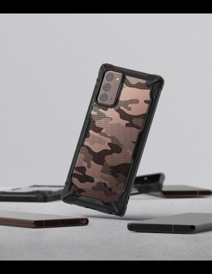 Ringke Fusion X Back Cover Πλαστικό 2mm με Λουράκι Μαύρο (Galaxy Note 20)