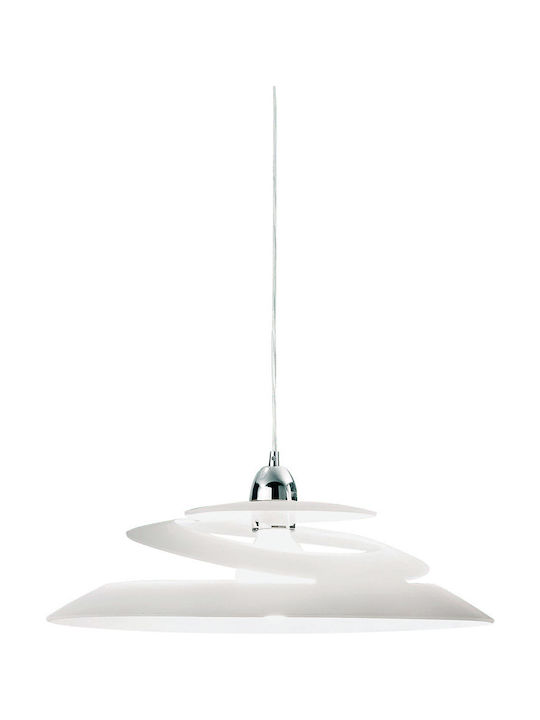 Fabas Luce Aragon Hängelampe Weiß mit Fassung E27 53x200cm.