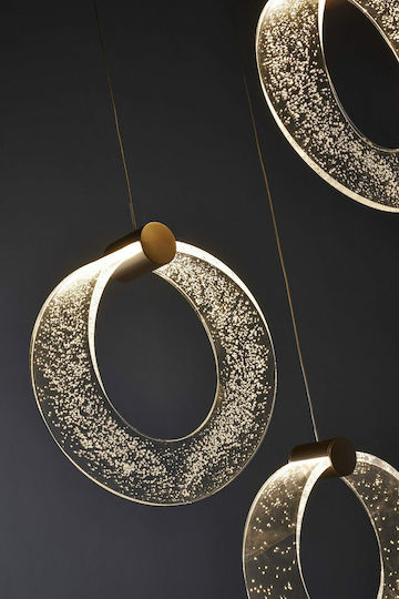 Sun Light Pendant Light Rose Gold 108x24x130cm