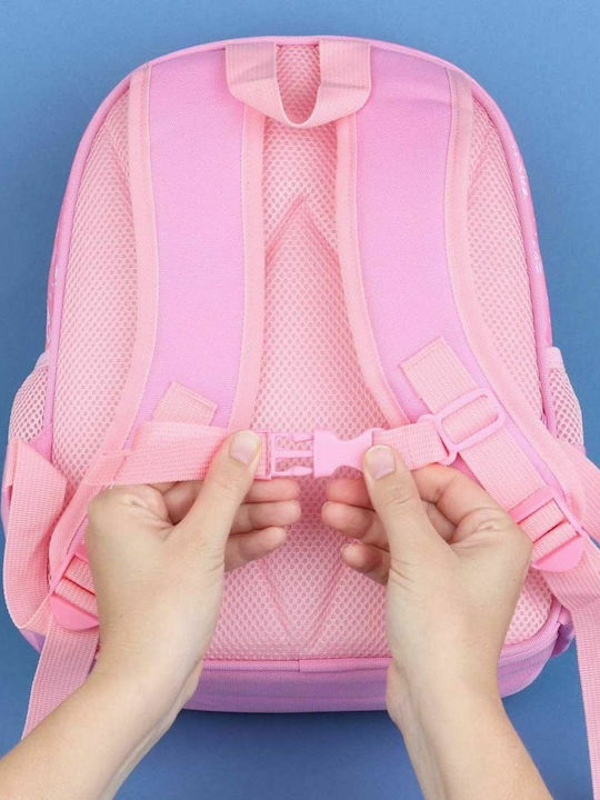 A Little Lovely Company Unicorn Pink Insulated Σχολική Τσάντα Πλάτης Νηπιαγωγείου Ροζ με Θήκη για Παγούρι 13lt