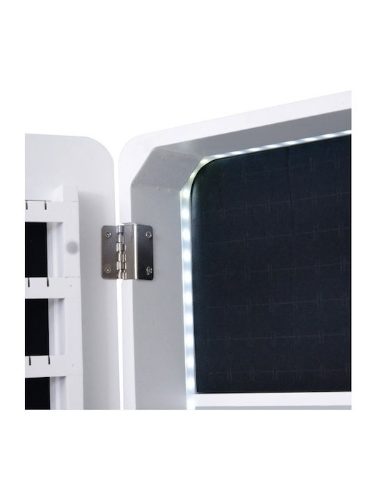 HomCom Floor Mirror with White Wooden Frame 146x30cm