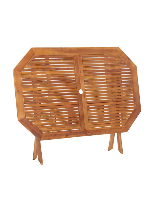 Outdoor Dinner Foldable Wood Table Cherry 135x85x75cm