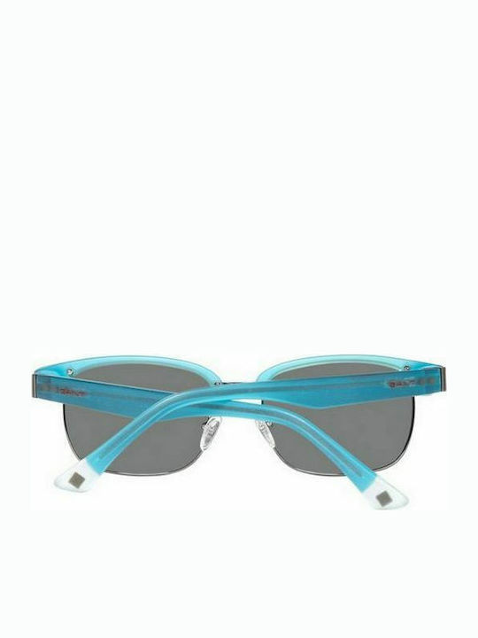 Gant Herren Sonnenbrille mit Türkis Kunststoff Gestell und Gray Linse GRS2004 MBL-3