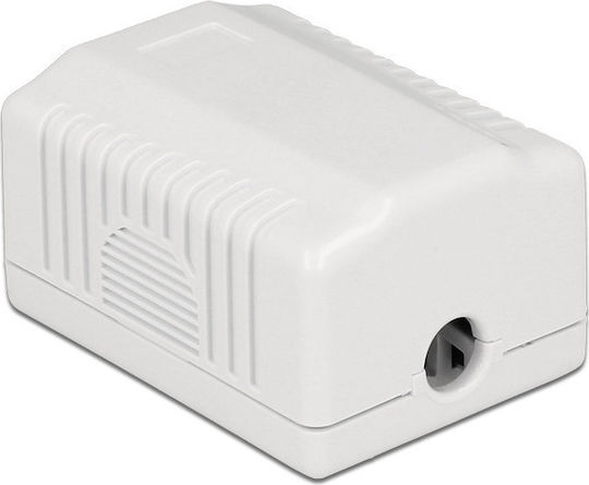 DeLock Single External Network Socket RJ45 in White Color 86196